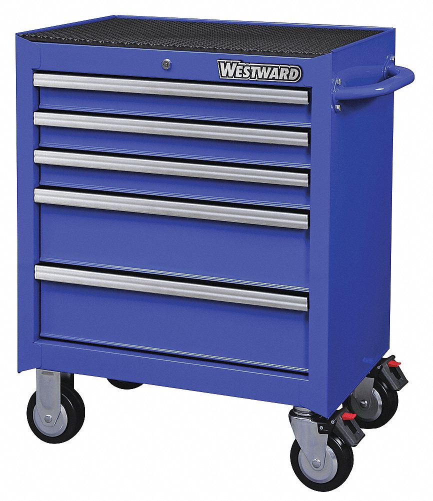 32H896 - G7166 Rolling Cabinet 26-11/16 W x 18 D Blue