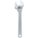 ADJUSTABLE WRENCH, ALLOY STEEL, CHROME, 15 IN OVERALL L, 1 1/2 IN JAW CAPACITY