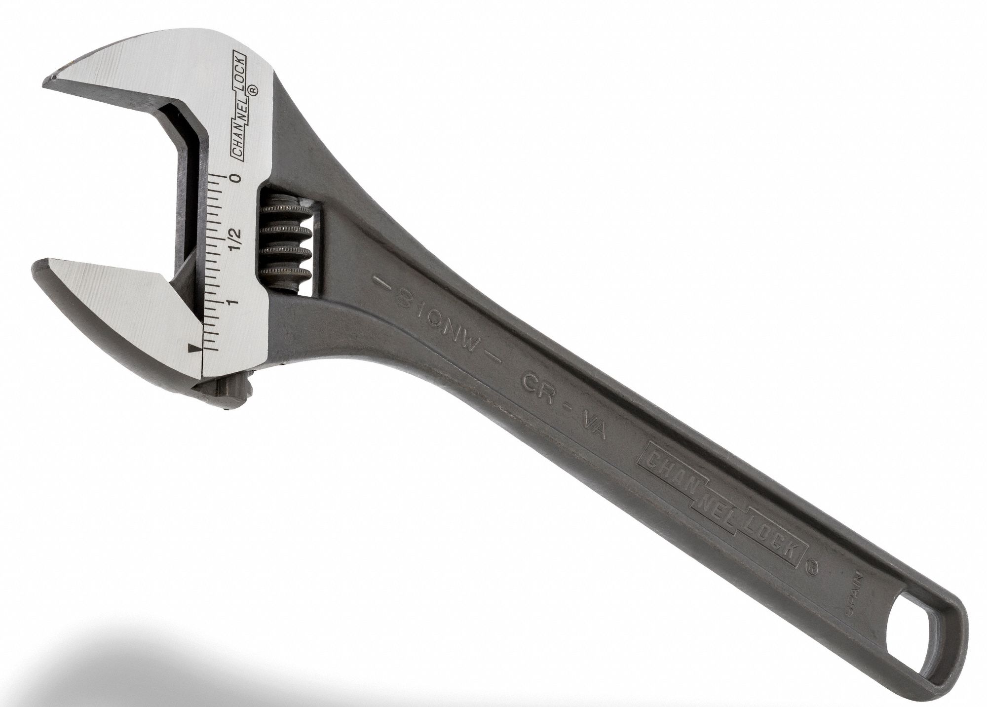 CHANNELLOCK Adjustable Wrench Alloy Steel, Black Phosphate, 10 in