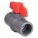 MANUAL TWO-WAY BALL VALVE: 1½ IN, PVC, STRAIGHT, SOCKET X SOCKET, ONE-PIECE, TEE