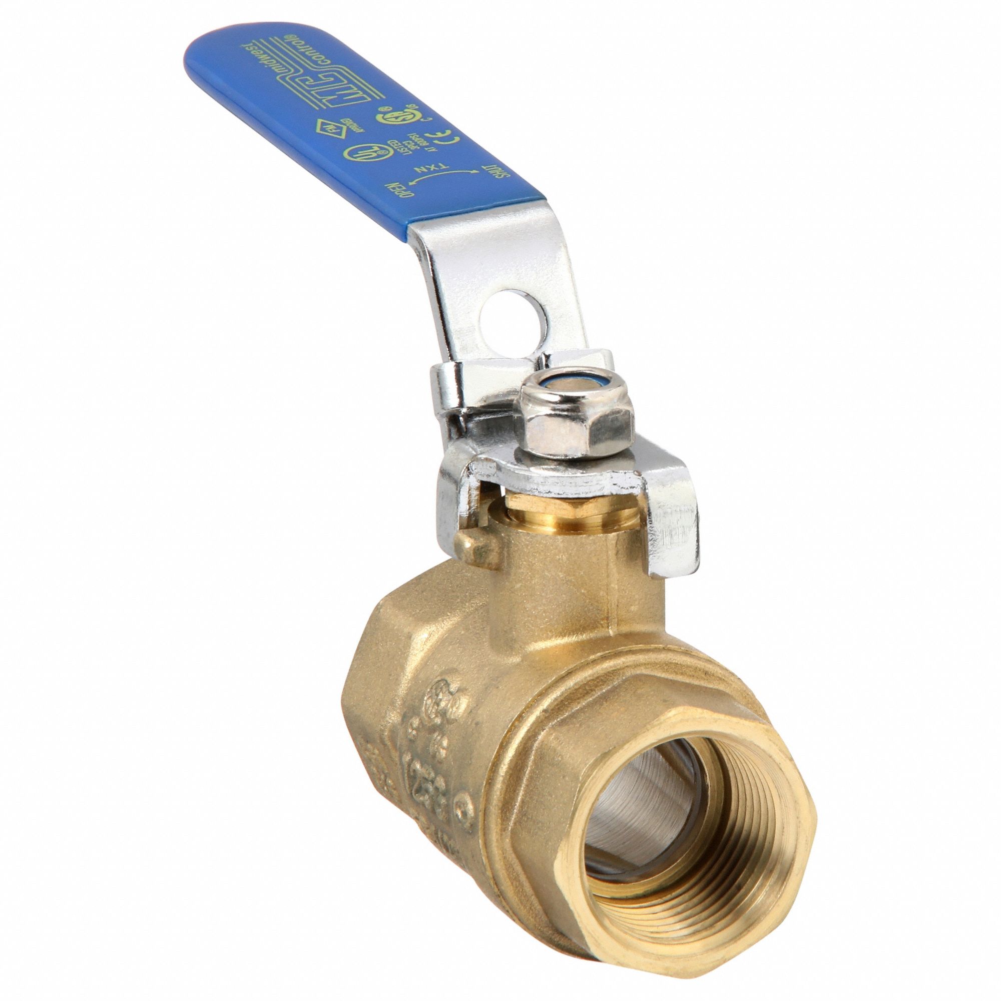 3/4 in, Brass, Manual Two-Way Ball Valve - 32H972|32H972 - Grainger