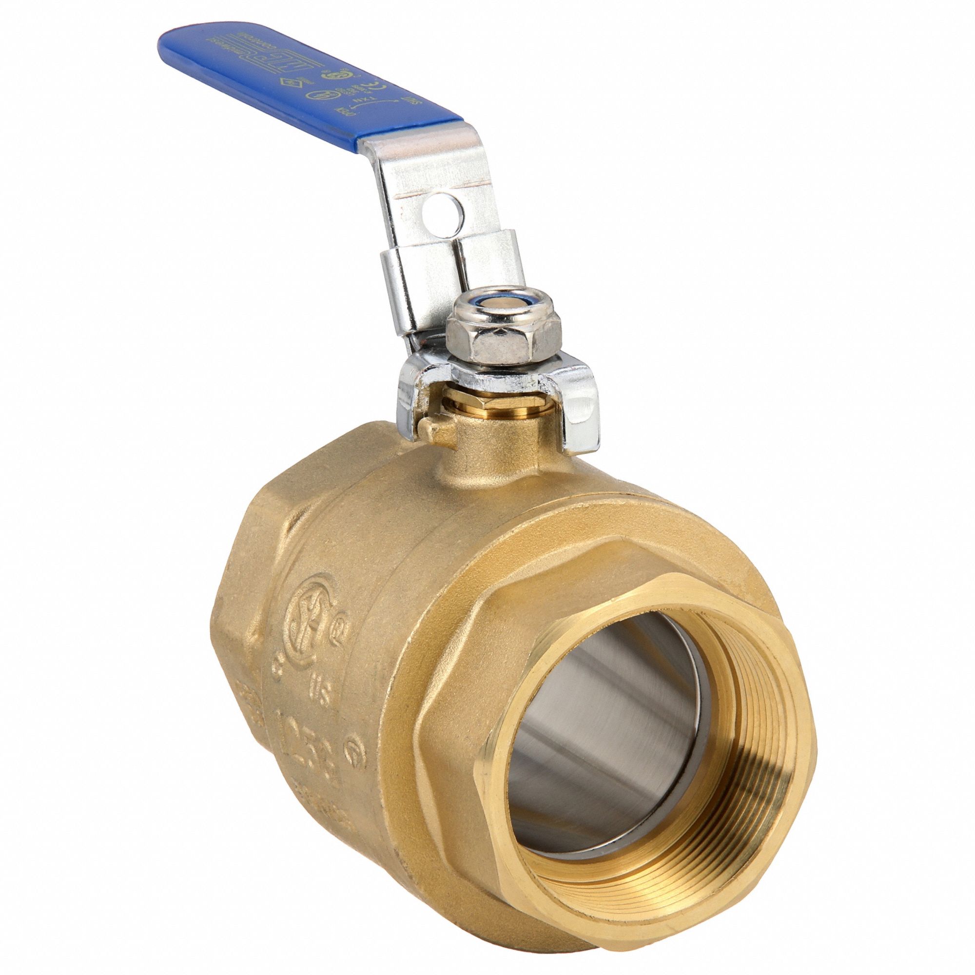 Manual Two-Way Ball Valve: 2 in, Straight, FNPT x FNPT, 600 psi Max. Pressure (CWP)