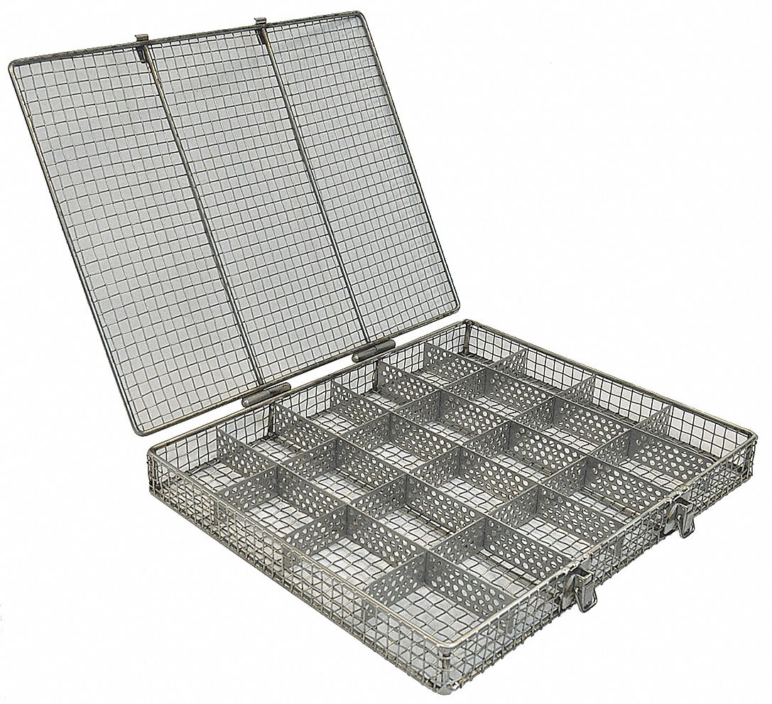 MARLIN STEEL WIRE PRODUCTS, Rectangular, Stainless Steel, Parts Washer