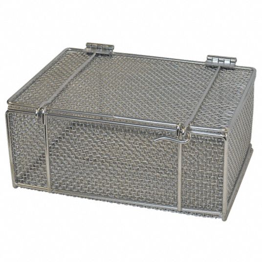 Marlin Steel Material Handling Basket 24L x 13-1/4W x 5-7/16H - 0.5  Wire - Stainless Steel