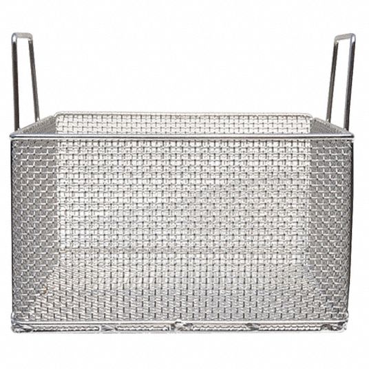 MARLIN STEEL WIRE PRODUCTS, Rectangular, Stainless Steel, Parts Washer Basket 32HD2200104A