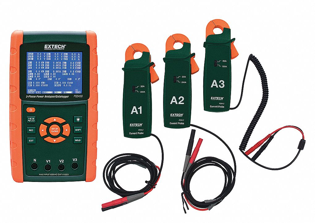 200A 3-PHA POWER ANALYZER/LOGGR KIT