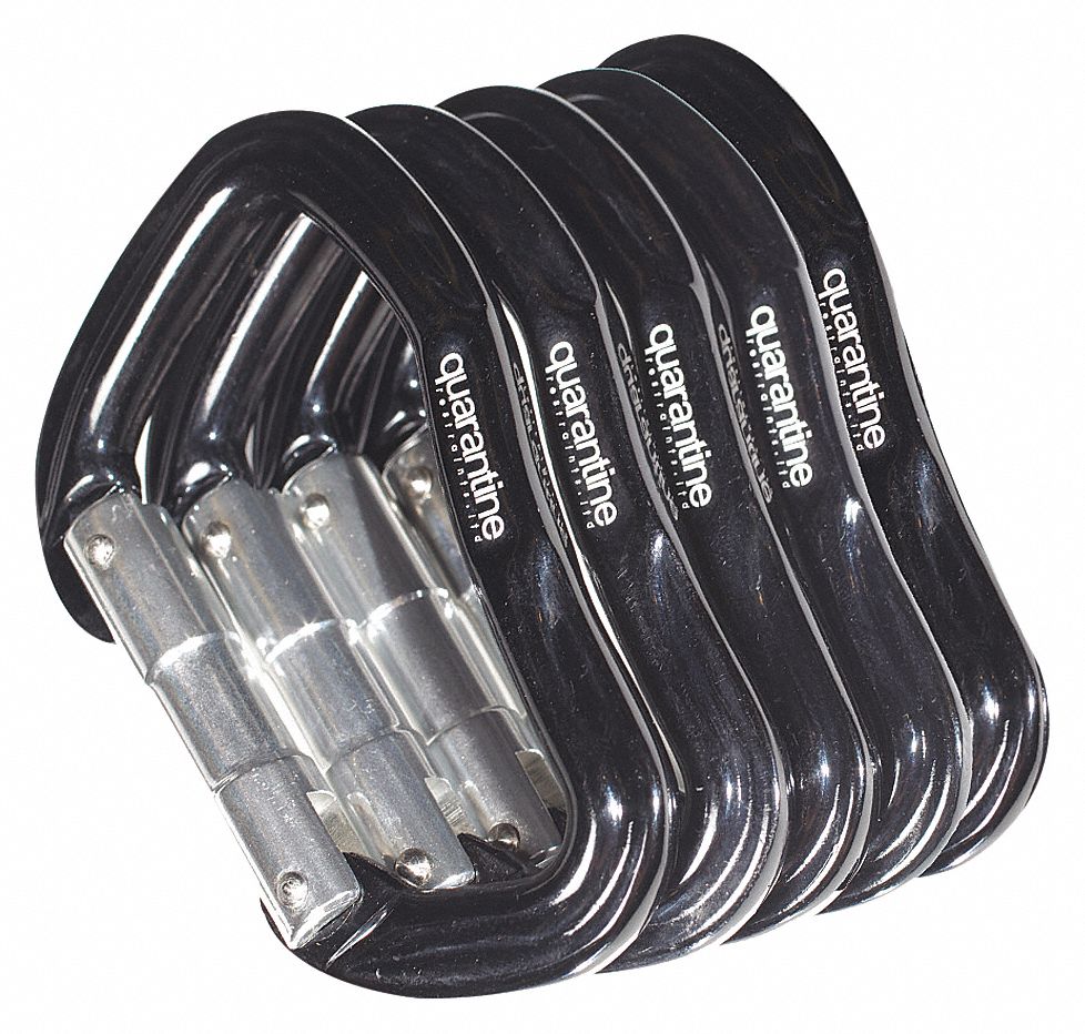 MULTIPACK UTIL CARABINERS,492 LB CAP,5PK