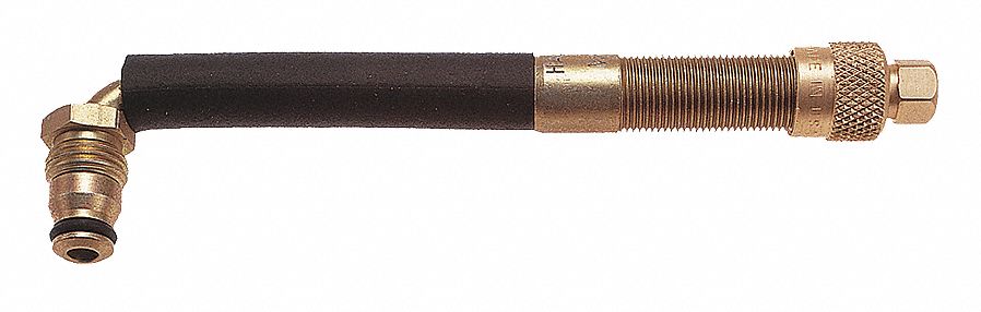 HALTEC WH-45-6 Tire Valve,Large Bore,6in,Brass 32HF02