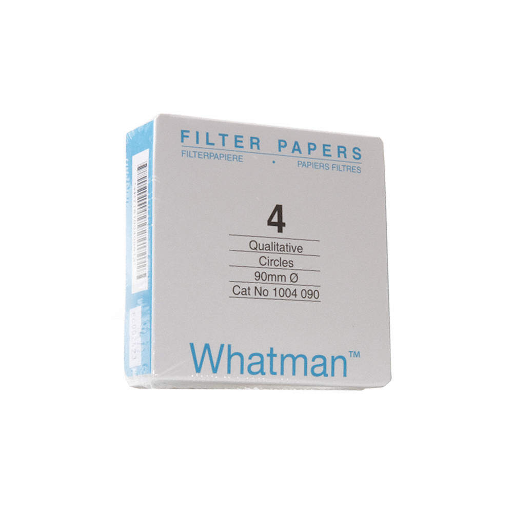 Whatman Grade 4 Qualitative Filter Papers GE Healthcare Circle Grade 4 Qualitative Filter Paper Standard Grade 90 mm 1004-090 Pack of 100