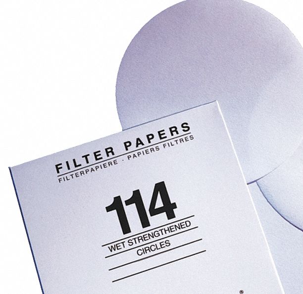 Qualitative Filter Paper: 114 Grade, 15 cm Dia, 0.19 mm Thick, Medium