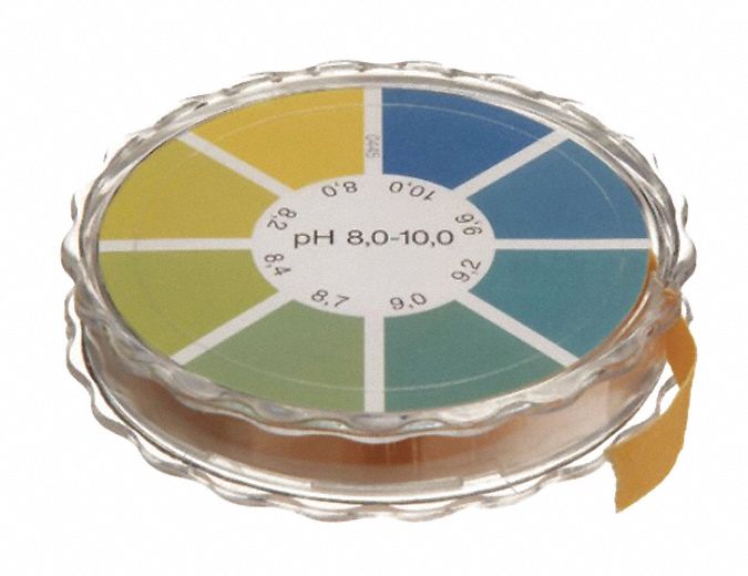 pH Indicator Strips: 0.2 pH, 16 3/8 in Overall Lg, 1/4 in Overall Wd, 100 Tests, pH