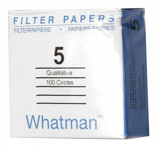 Qualitative Filter Paper: 5 Grade, 4.25 cm Dia, 0.2 mm Thick, Medium