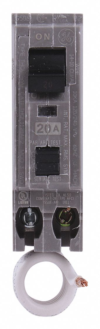 Miniature Circuit Breaker: THHQL, 15 A, 120/240V AC, Single Phase, 22kA at 120/240V AC, 1 Poles