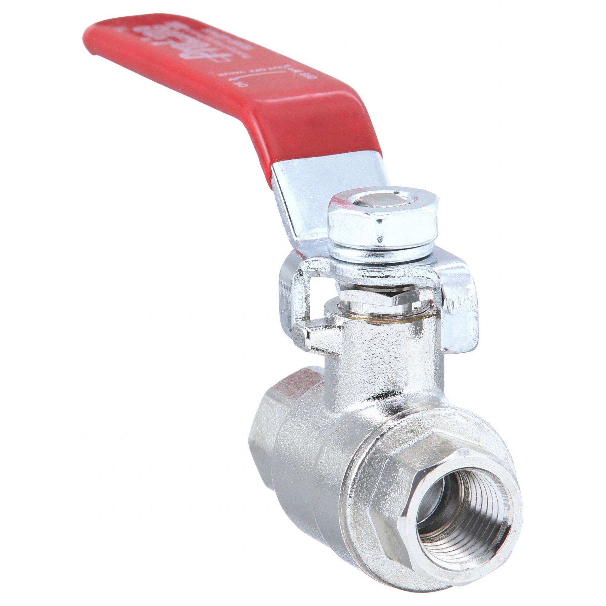 Manual Two-Way Ball Valve: 1/4 in, Brass, Straight, FIP x FIP, Full Port Ball Port