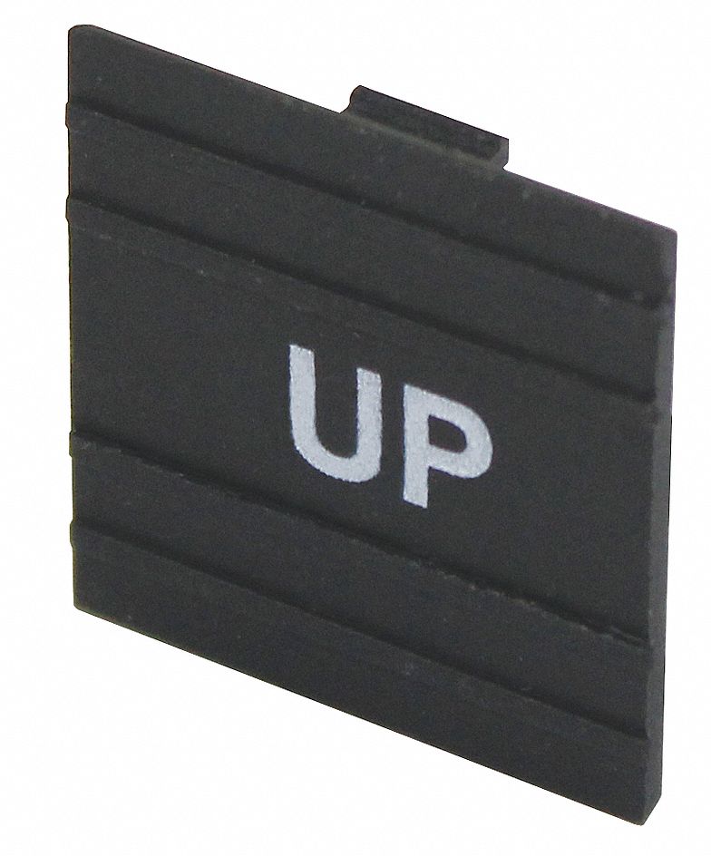 Legend Plate,  Up,  White/Black,  Square