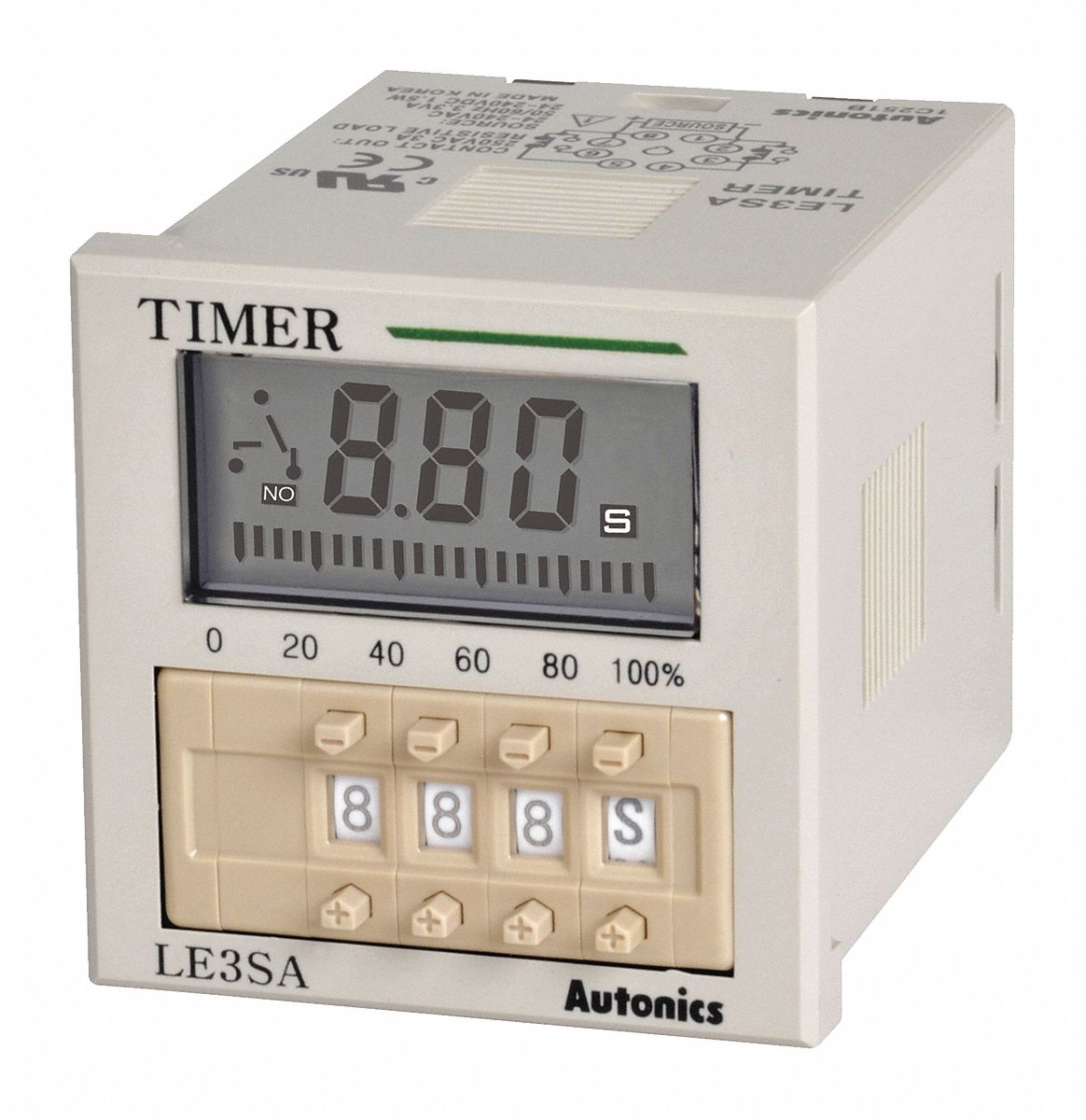 AUTONICS MultiFunction Time Delay Relay 8 Pins Relay, Push Button