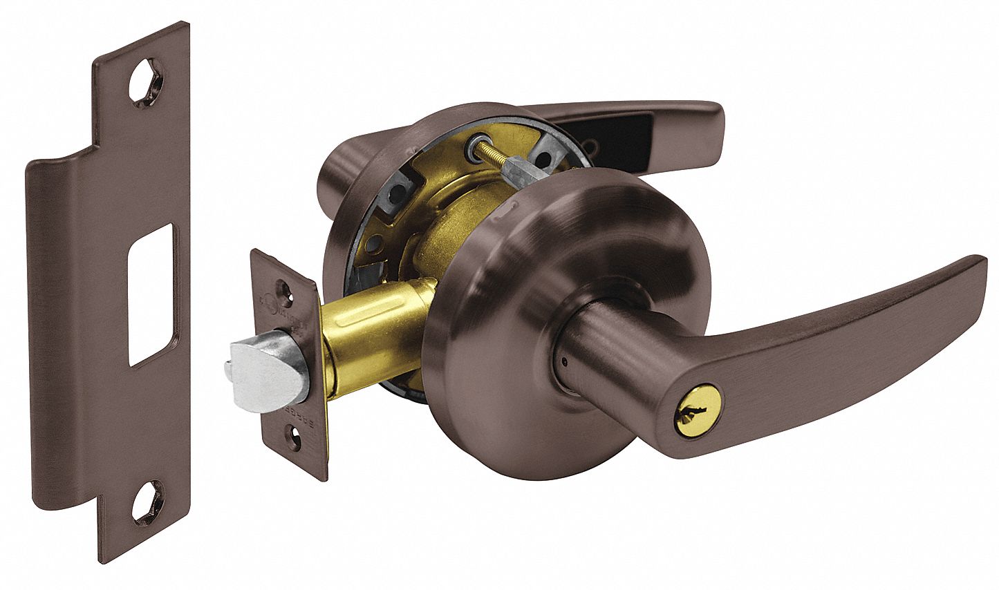 Door Lockset: Classroom Lever Locksets, Bronze, ADA Compliant