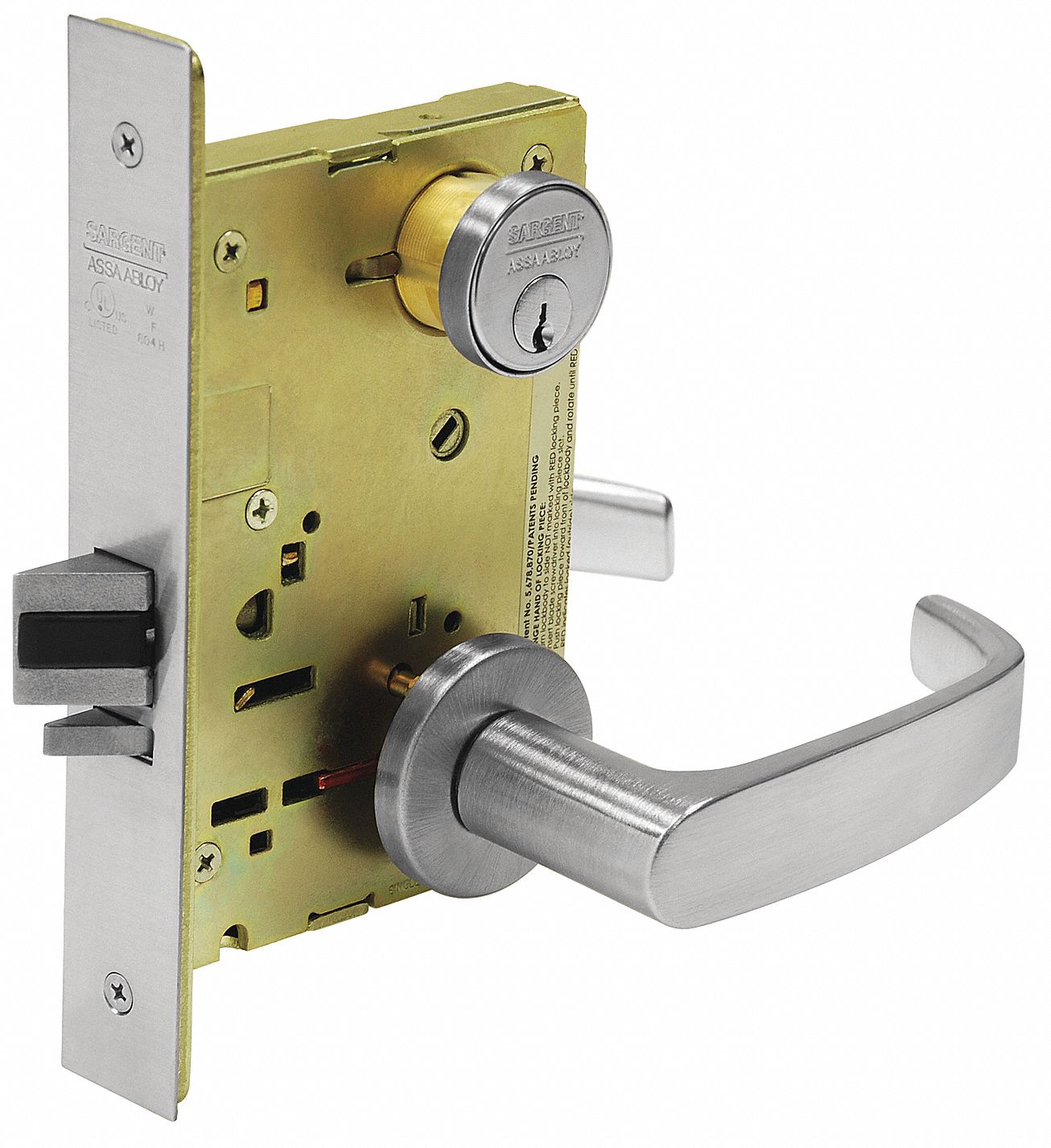 SARGENT, Storeroom Lever Locksets, Chrome, Door Lockset - 32J212|8204 ...