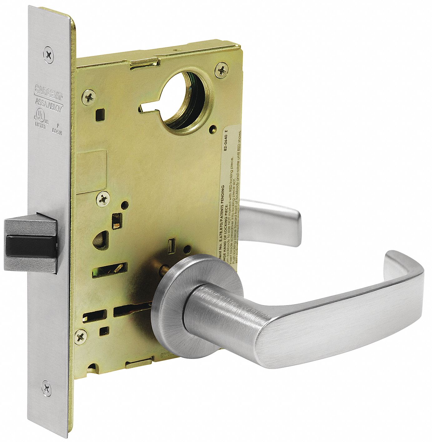 SARGENT, Grade 1, 8200 Right Angle, Heavy Duty Mortise Lockset - 32J215 ...