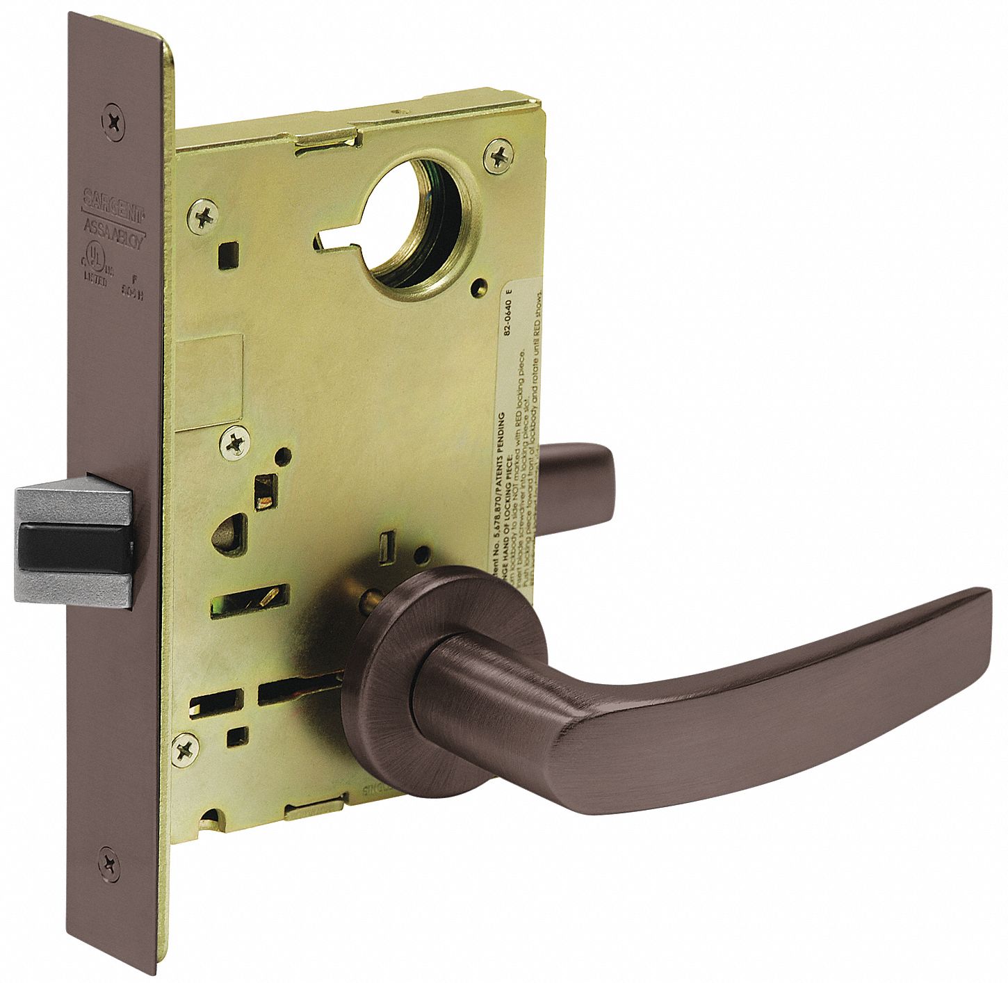 SARGENT, Privacy Lever Locksets, Bronze, Door Lockset - 32J231|8265 LNB ...