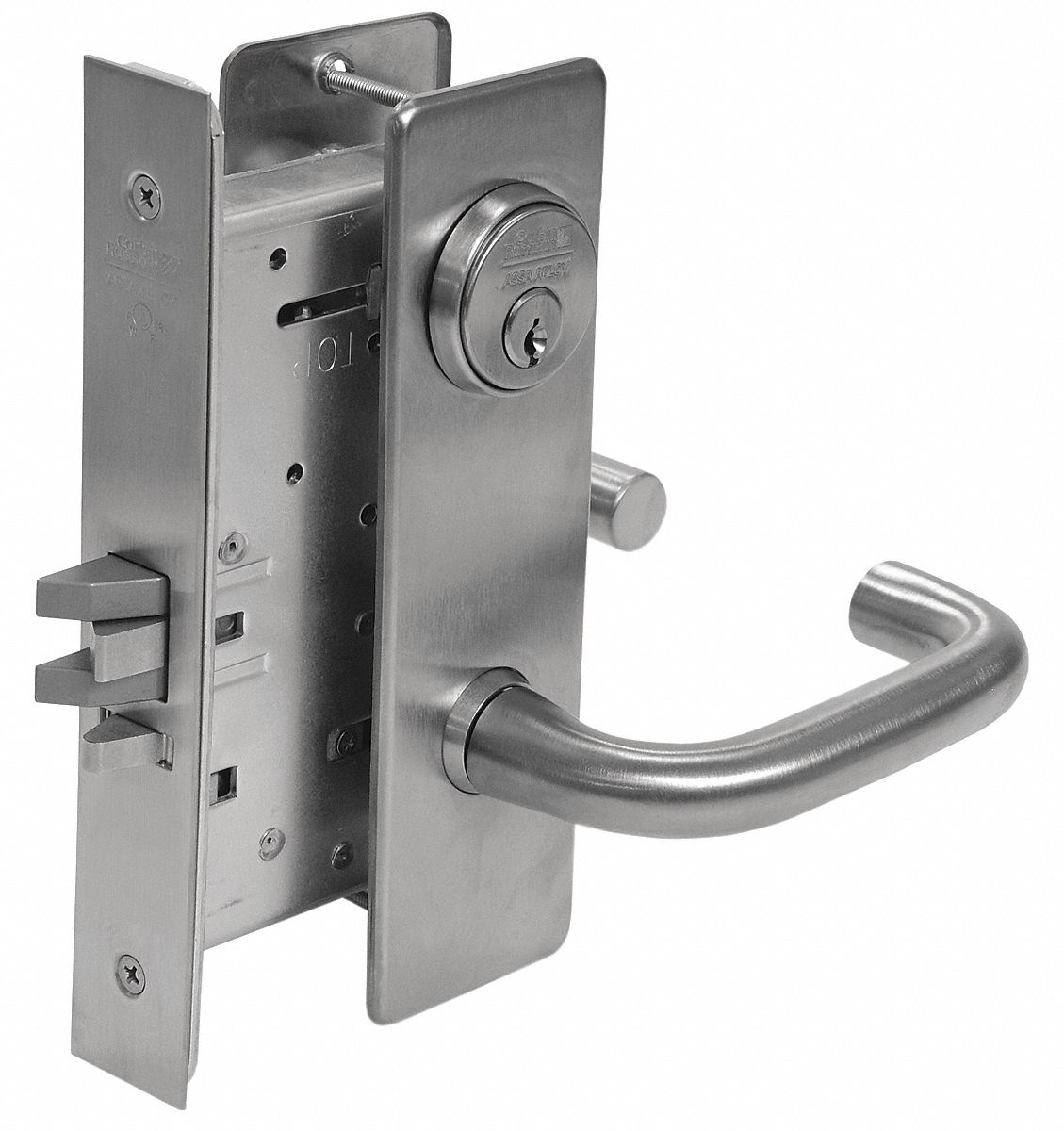 Door Lockset: Classroom Lever Locksets, Chrome, ADA Compliant