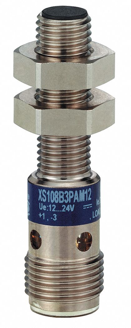 Inductive Cylindrical Proximity Sensor: Built-in Connector, Shielded, 3 Wires