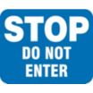 Stop Do Not Enter Railroad Flag Signs