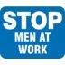 Stop Men At Work Railroad Flag Signs