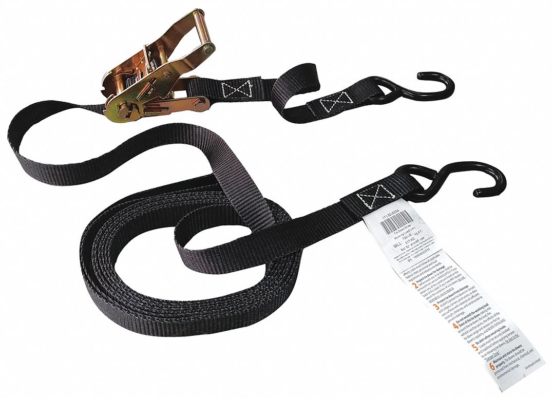 GRAINGER APPROVED Tie Down Strap, 15 ftL x 1 inW, 700 lb Load Limit