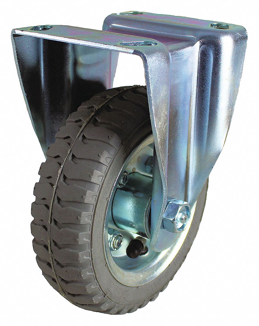 COLSON, 6 in Wheel Dia., 200 lb, Plate Caster with Pneumatic Wheels