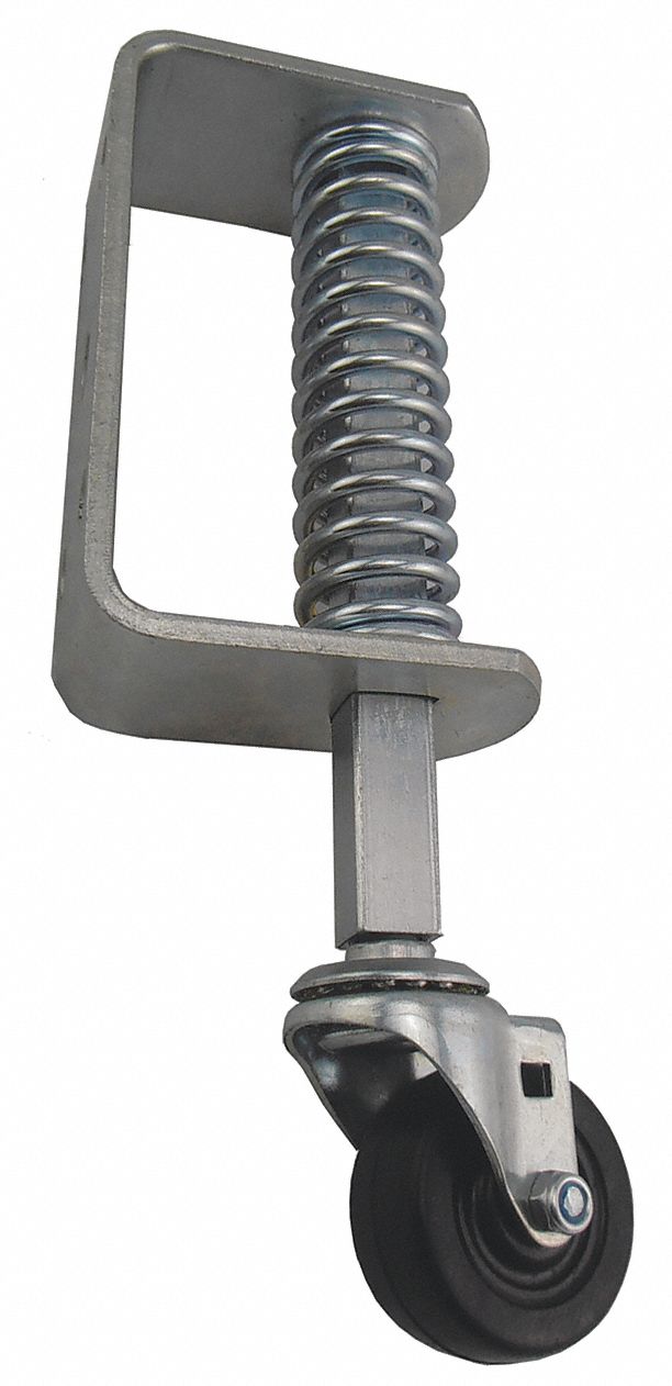 Side Mount Caster Rubber 2 dia 9 15/16 H