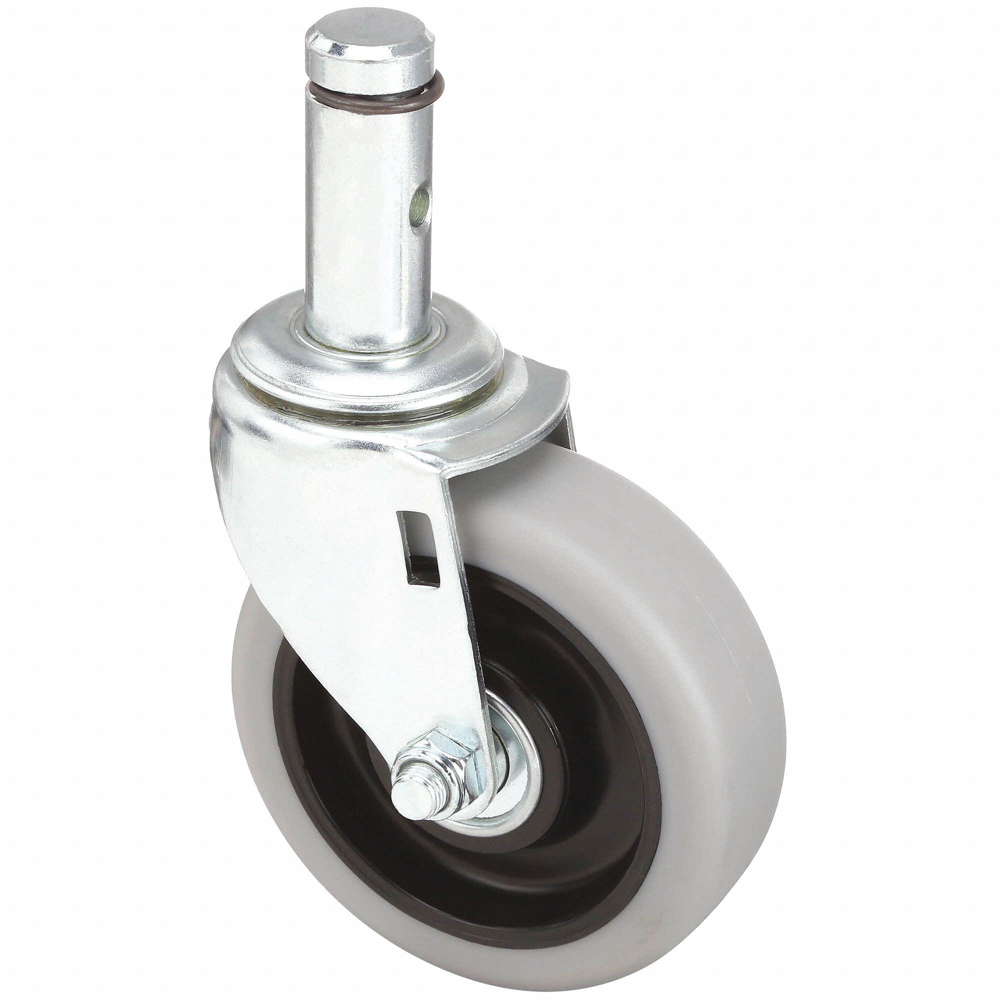 4 In Wheel Dia., 300 Lb, NSF-Listed Sanitary Friction-Ring Stem Caster ...