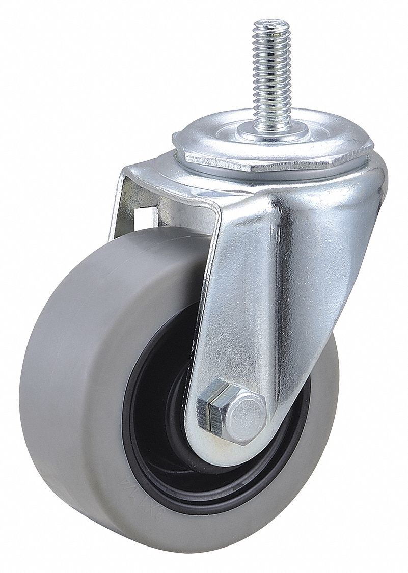 GRAINGER APPROVED General Purpose Threaded Stem Caster 3 in Wheel Dia