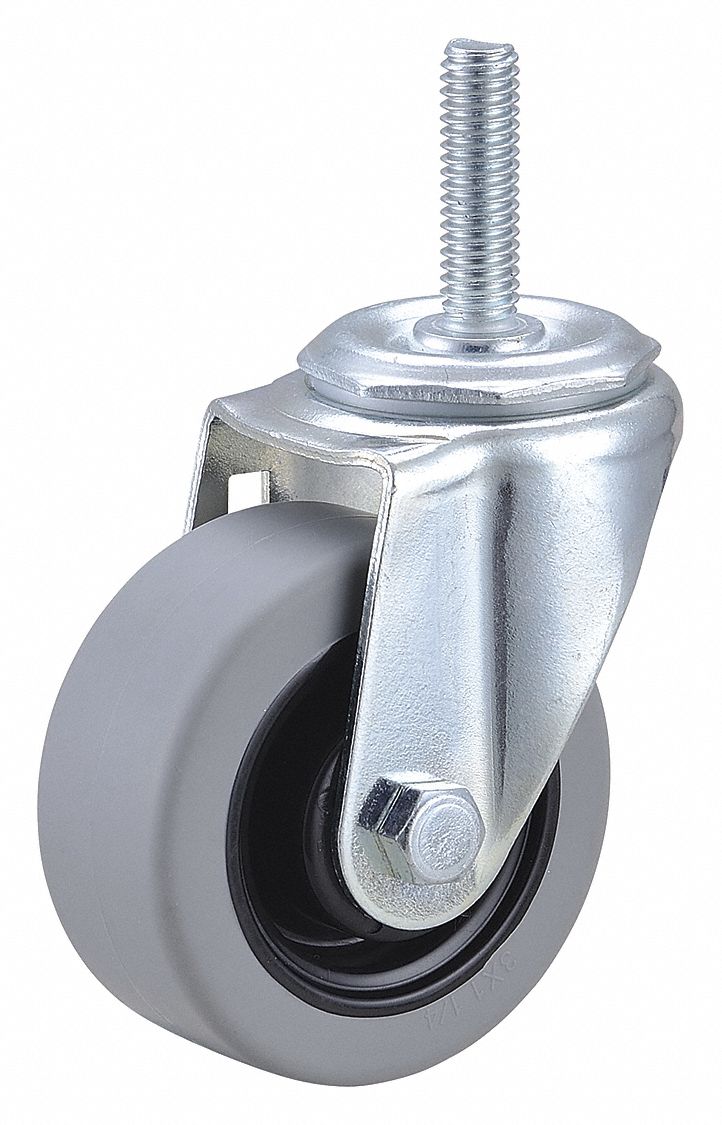 GRAINGER APPROVED General Purpose Threaded Stem Caster 3 in Wheel Dia