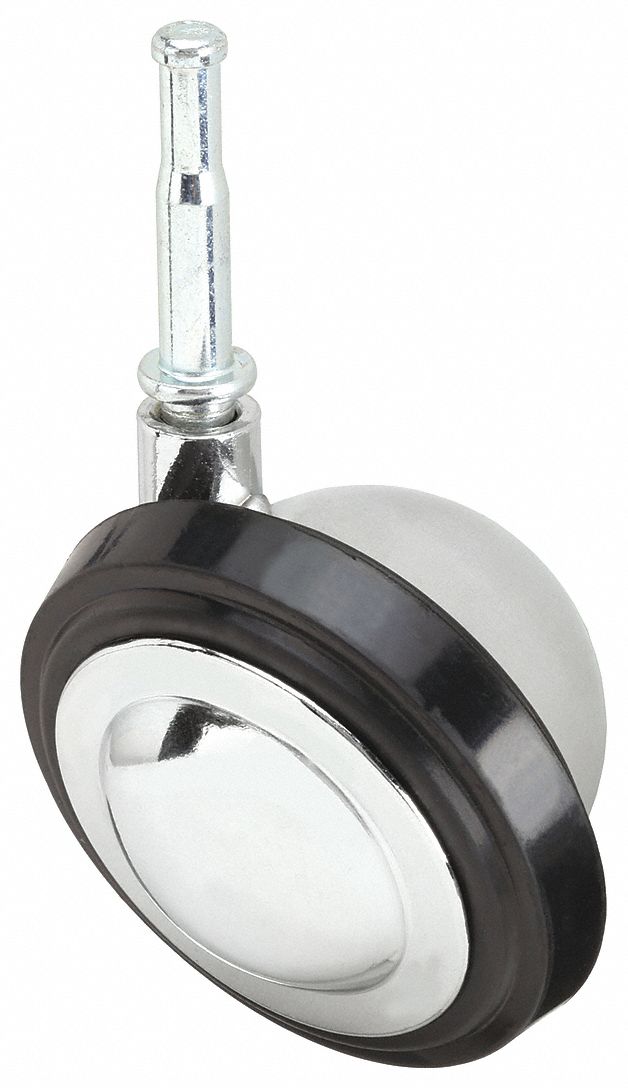 COLSON, 3 in Wheel Dia., 100 lb, SemiballWheel GripNeck Stem Caster