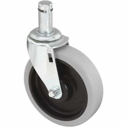 COLSON, 5 in Wheel Dia., 300 lb, NSF-Listed Sanitary Friction-Ring Stem ...