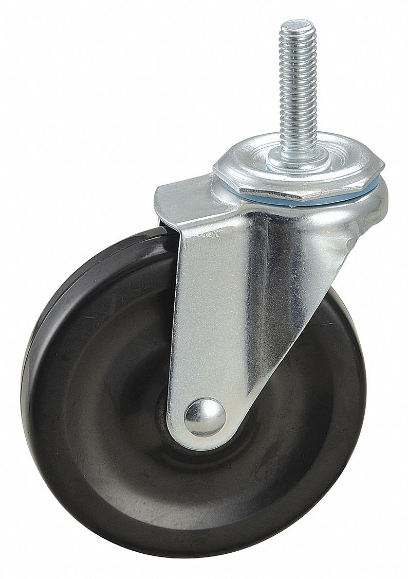 GRAINGER APPROVED General Purpose Threaded Stem Caster 4 in Wheel Dia