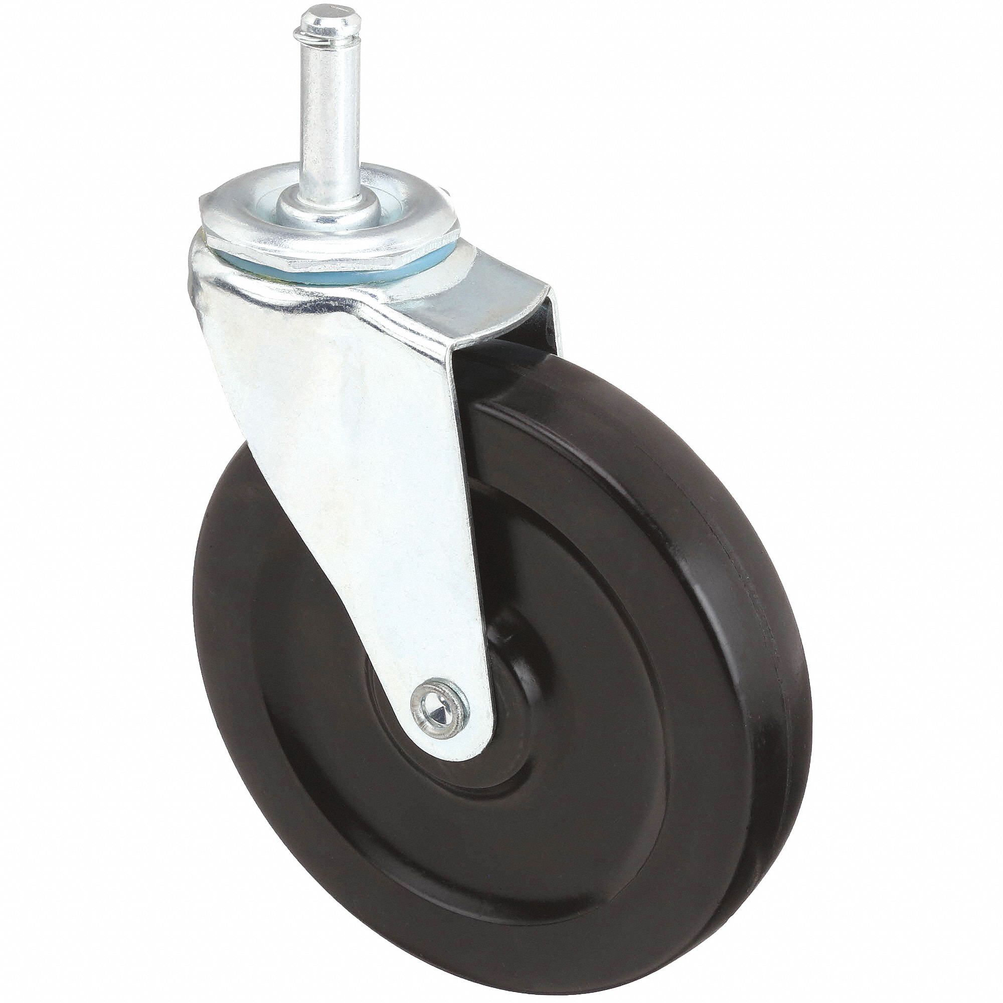 GENERAL PURPOSE FRICTION-RING STEM CASTER, 5 IN WHEEL DIAMETER, 125 LB, SWIVEL CASTER