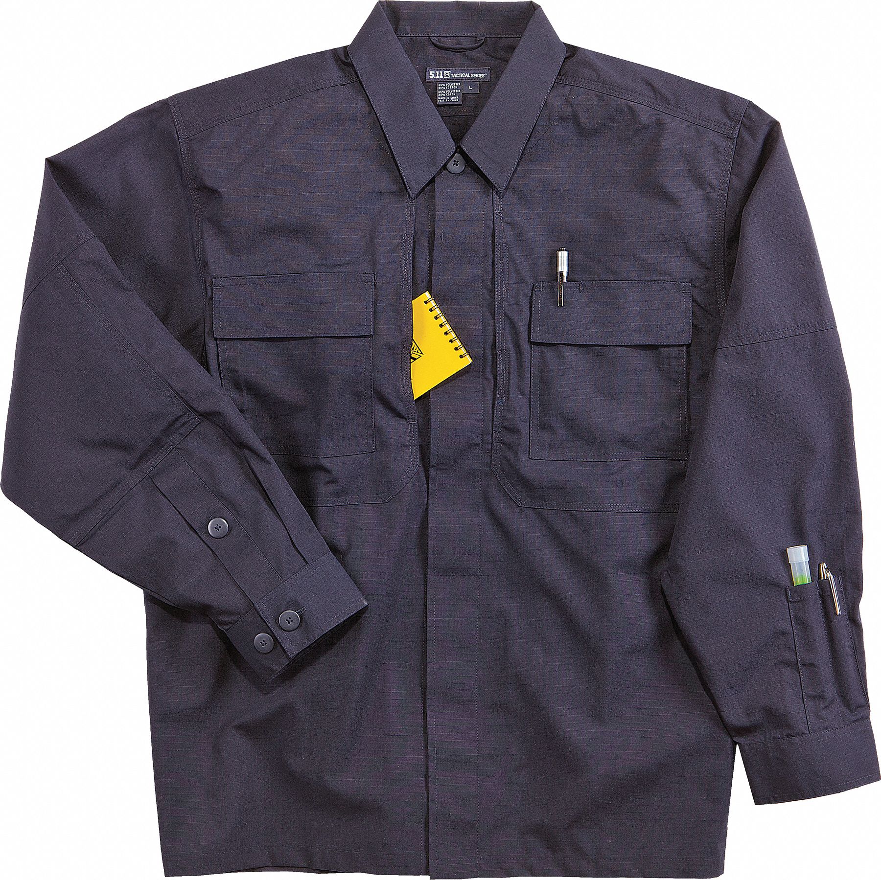 5.11 TACTICAL Taclite TDU Long Sleeve Shirt: Taclite TDU Long Sleeve Shirt,  3XL, Dark Navy