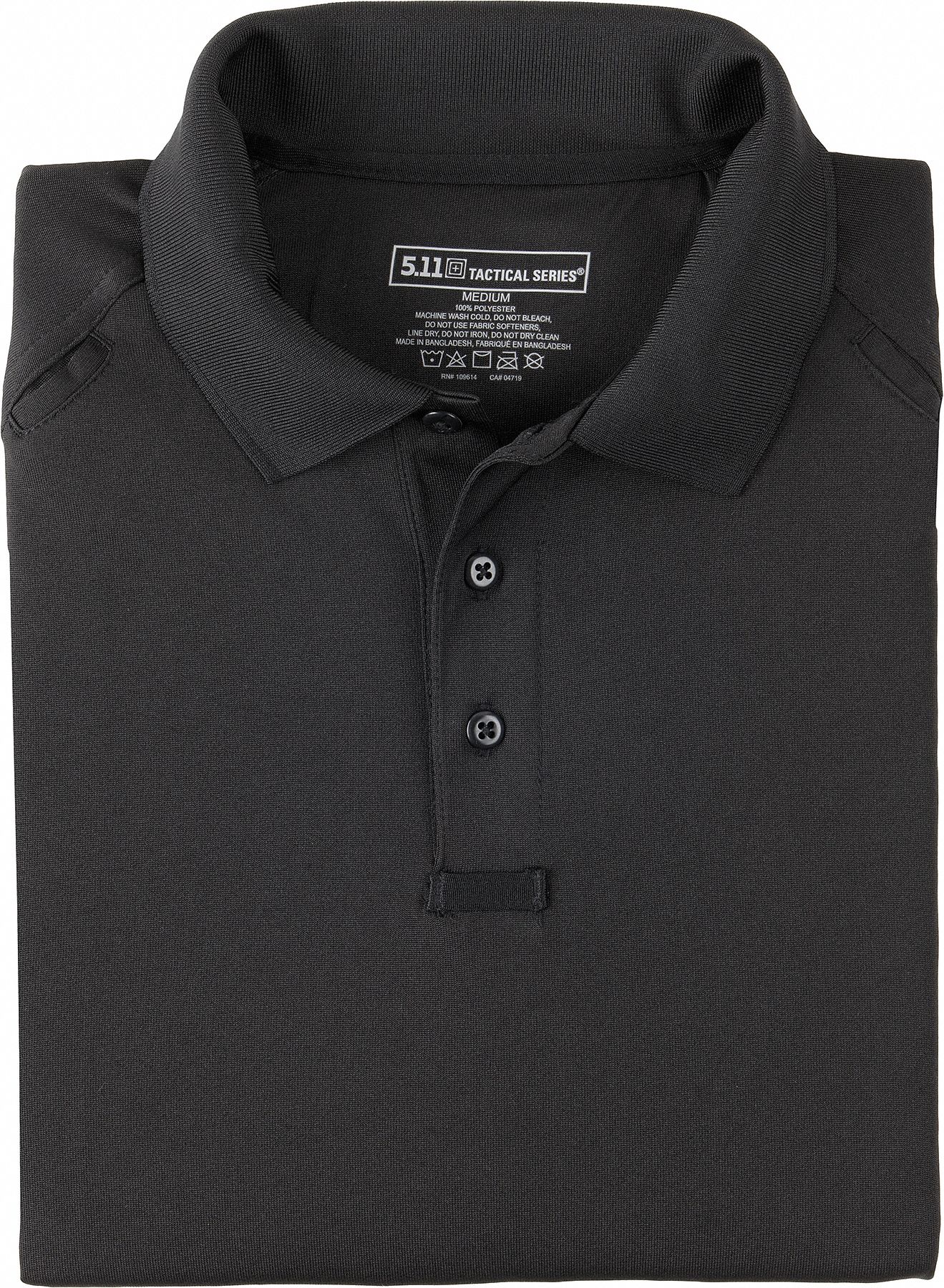 5.11 TACTICAL Tactical Polo Shirt Gen Men s Tactical Polo Shirt Button Short Sleeve 5XL Black