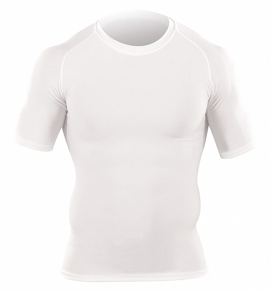 5.11 TACTICAL White Short Sleeve T-Shirt, XL, 5% Spandex, 95% Polyester ...