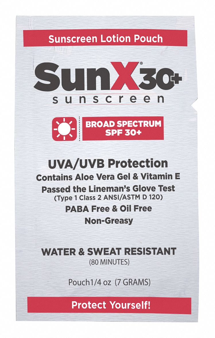 SUNX, Lotion, Box/Wrapped Packets, Sunscreen Packet 32KF5218399