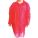 DISPOSABLE LAB COAT, PP, MANDARIN COLLAR, BUTTON, OPEN CUFF, RED, 3XL, 30 PK