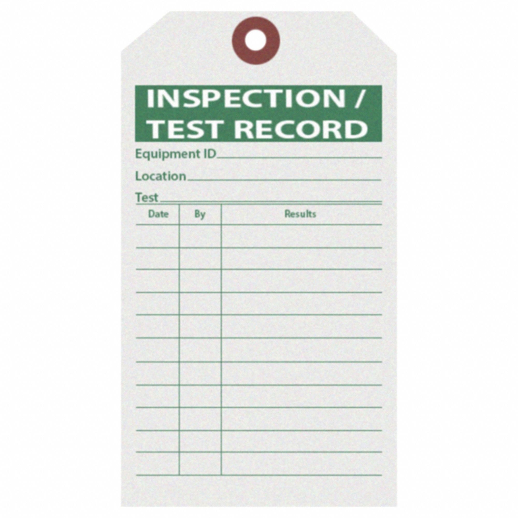 BADGER TAG & LABEL CORP TAG, INSPECTION, 2 7/8 IN W, 5¾ IN H, WHITE ...