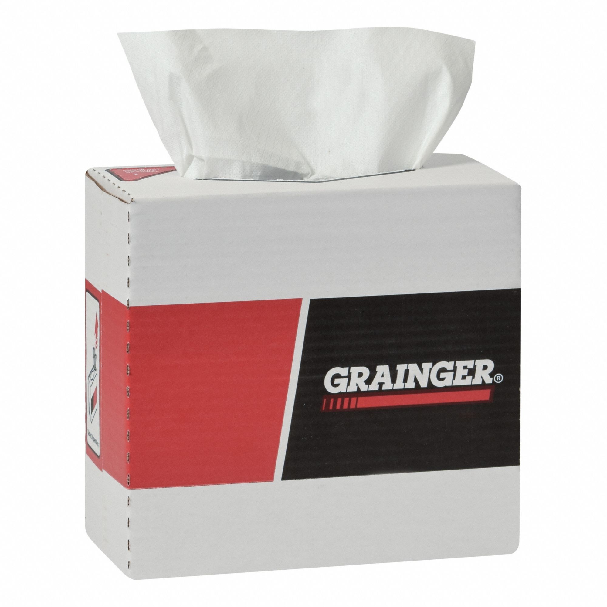 Dry Wipe: Dispenser Box, Heavy Absorbency, Best Wet Strength, GRAINGER G70, White, 5 PK