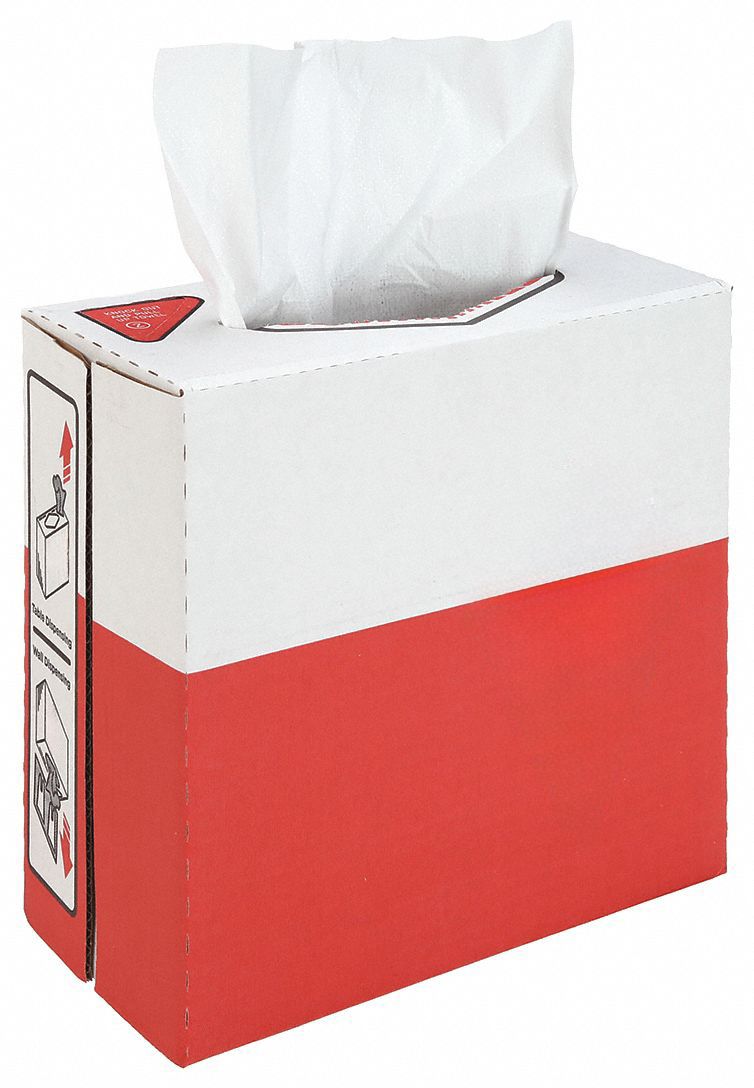 DRY WIPE,9" X 16-1/2",WHITE,PK5