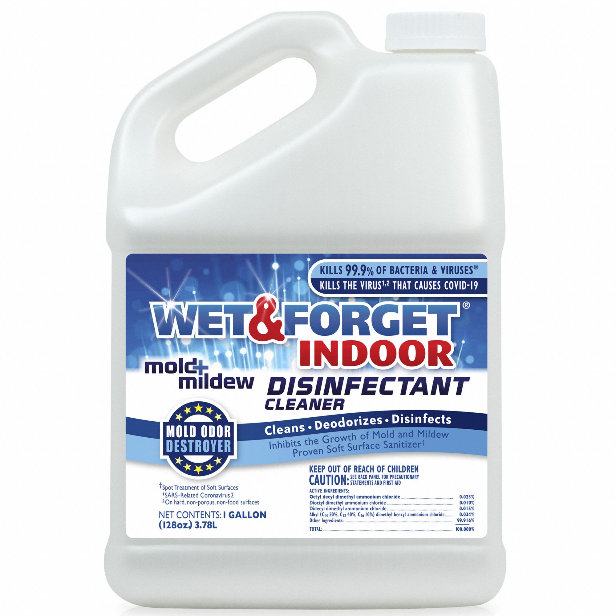 Mold and Mildew Disinfectant: Jug, 1 gal Container Size, Ready to Use, Liquid