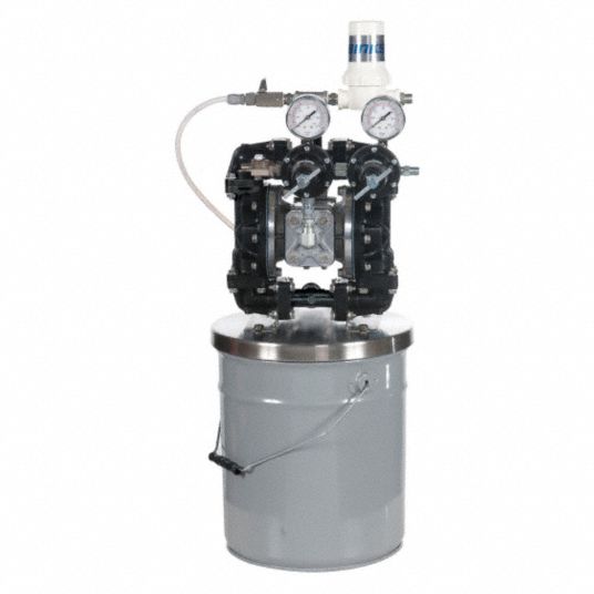 BINKS, 5 gal Capacity, Acetal, DBL Diaphragm Pump 32KL86GEM2W2D2070