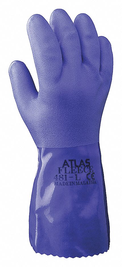 SHOWA ATLAS 481 GLOVES, L/9, COTTON, ANSI/ISEA ABRASION 6/CUT A2/PUNCTURE 2, GAUNTLET