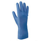 CHEMICAL-RESISTANT GLOVES, FLOCK-LINED, BEADED CUFF, SZ XS/6, 12 IN L/11 MIL THICK, NITRILE